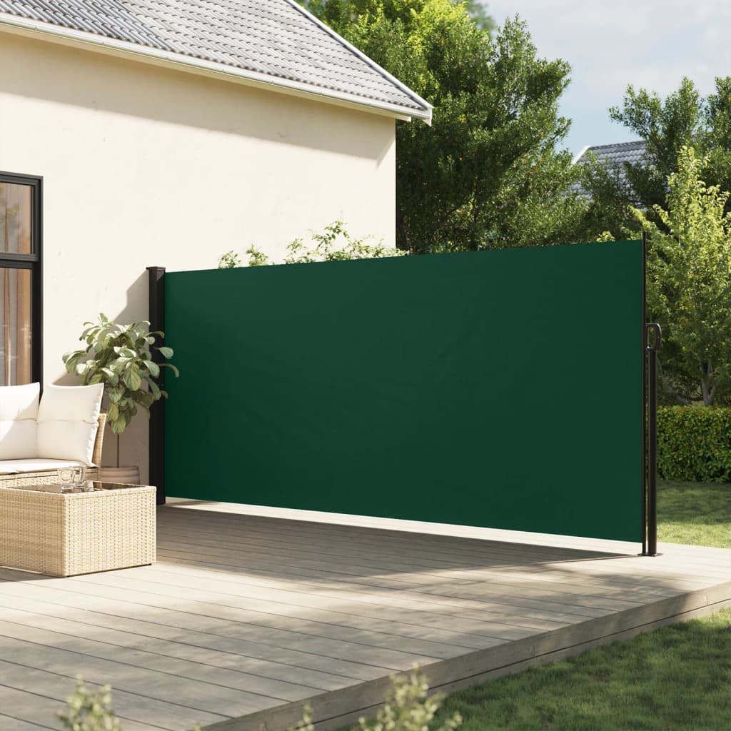 Toldo lateral retrátil 160x300 cm verde-escuro