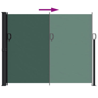 Toldo lateral retrátil 170x300 cm verde-escuro