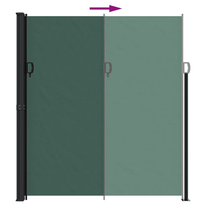 Toldo lateral retrátil 220x300 cm verde-escuro