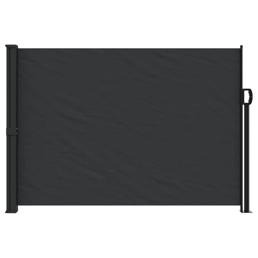 Toldo lateral retrátil 140x500 cm preto