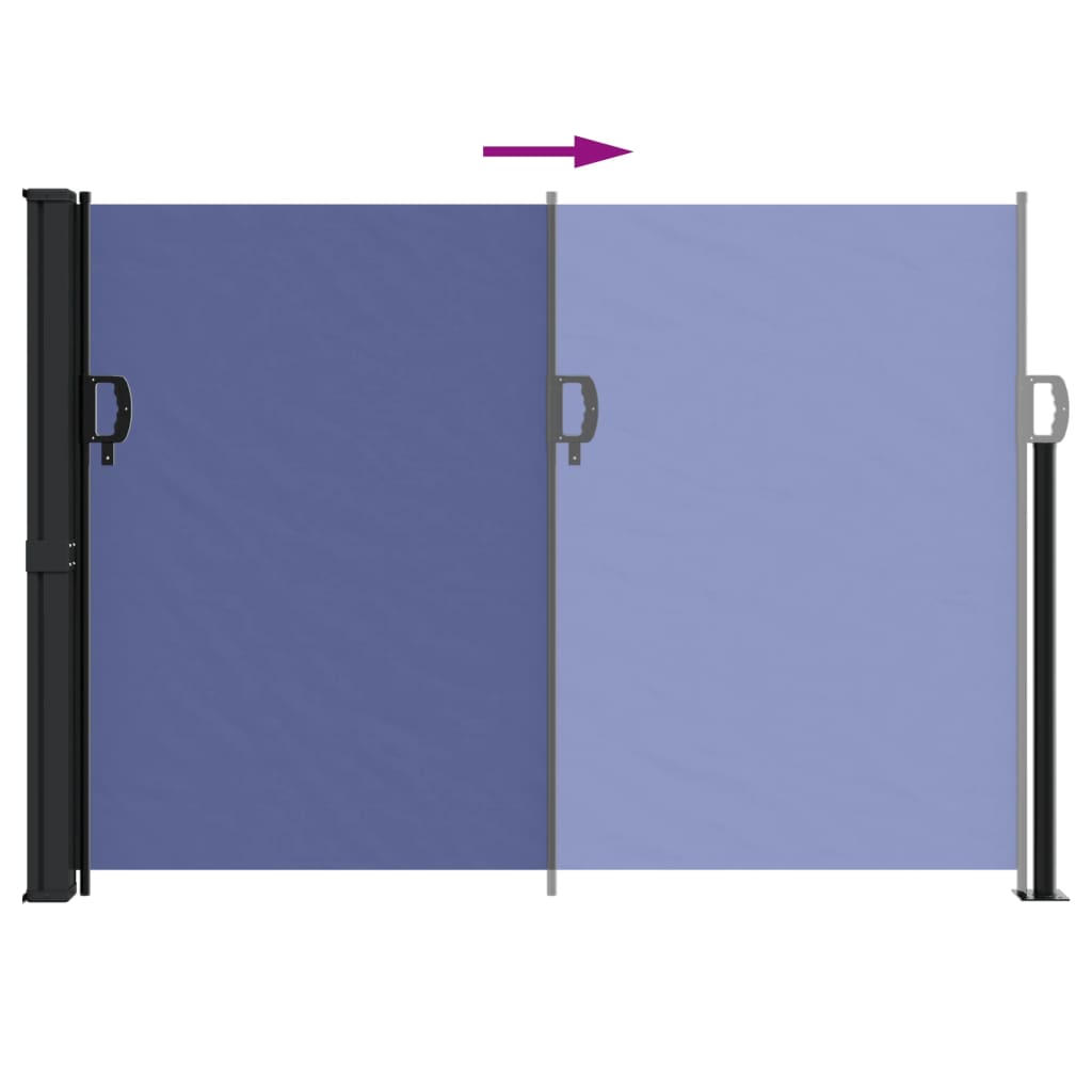 Toldo lateral retrátil 140x500 cm azul