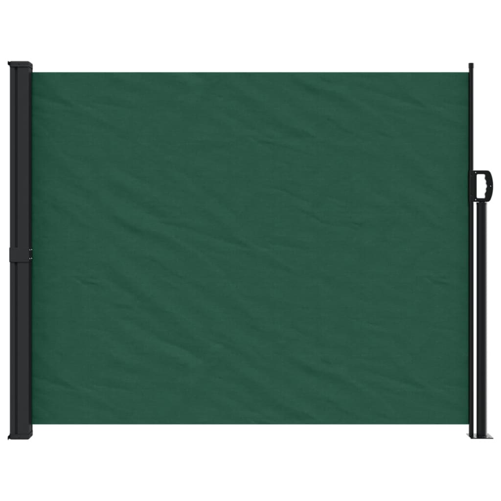 Toldo lateral retrátil 160x500 cm verde-escuro