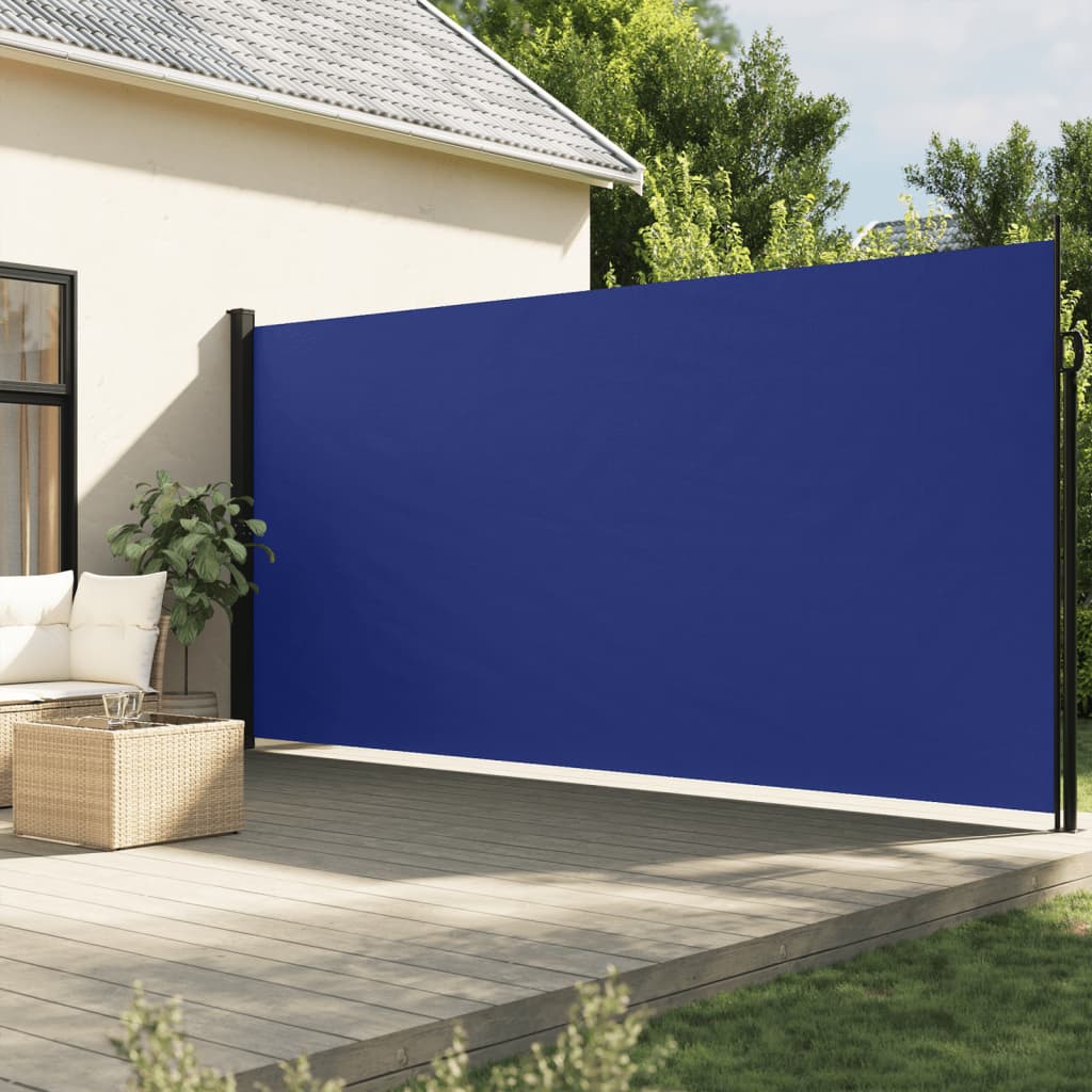 Toldo lateral retrátil 200x500 cm azul