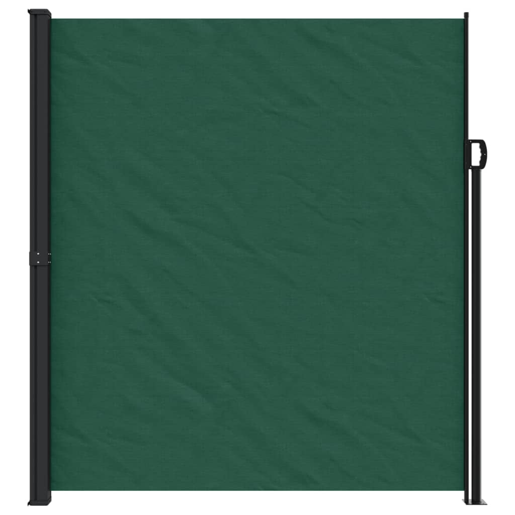 Toldo lateral retrátil 220x500 cm verde-escuro