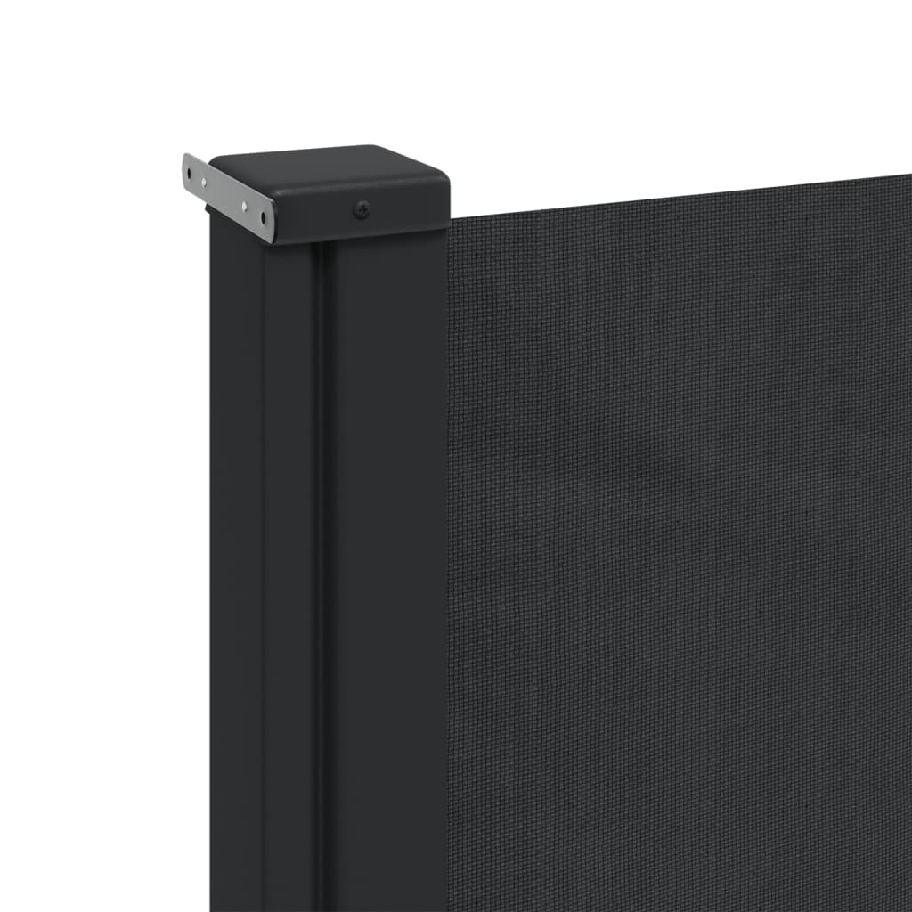 Toldo lateral retrátil 180x600 cm preto