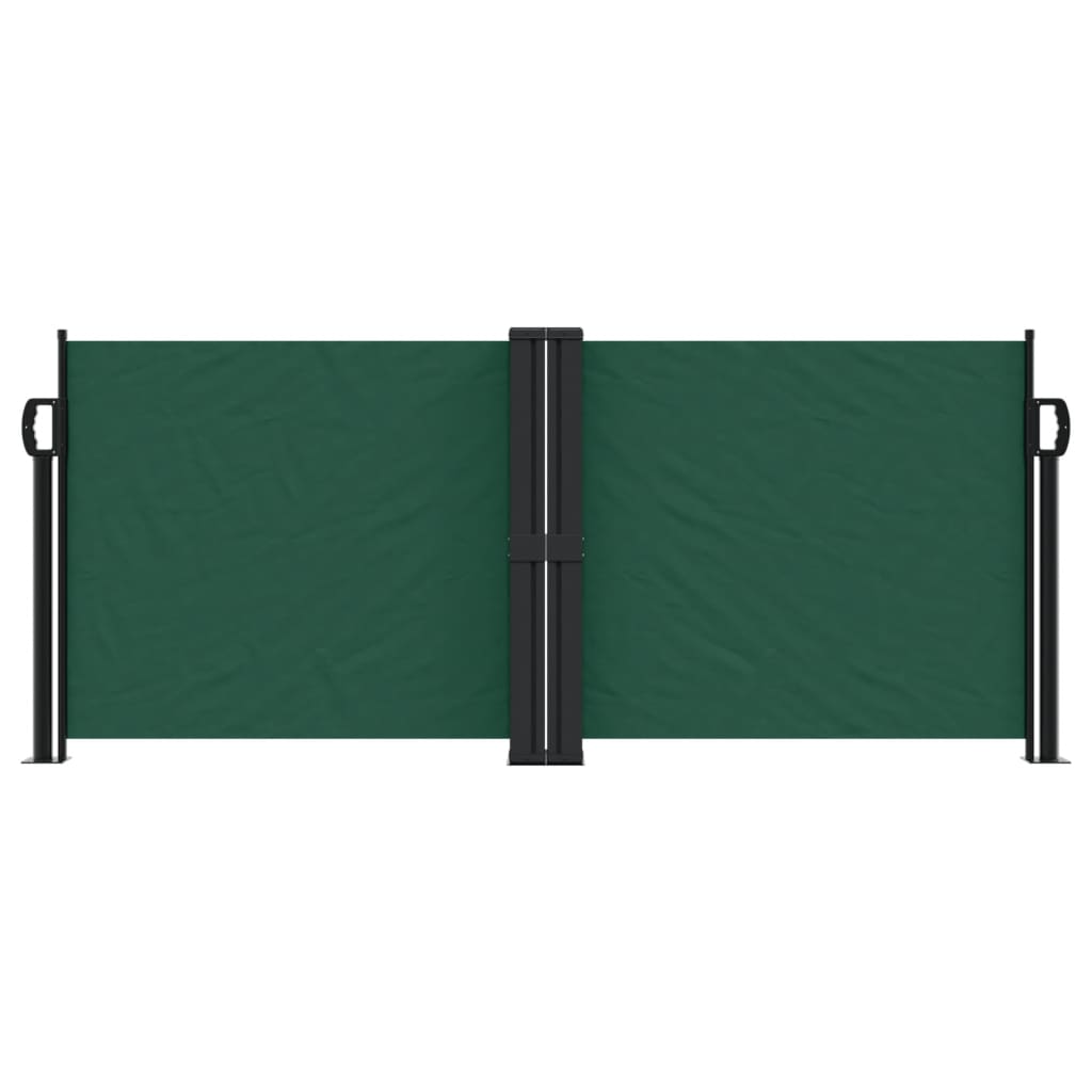 Toldo lateral retrátil 100x600 cm verde-escuro