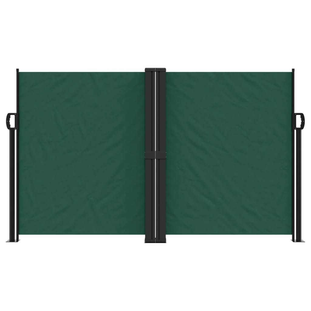 Toldo lateral retrátil 140x600 cm verde-escuro