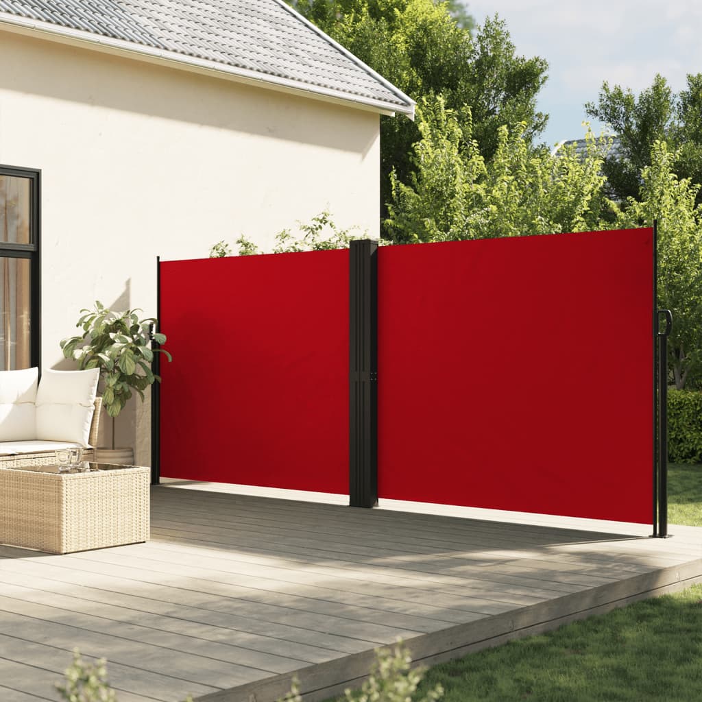 Toldo lateral retrátil 160x600 cm vermelho