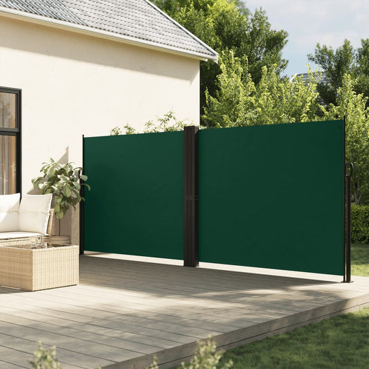 Toldo lateral retrátil 160x600 cm verde-escuro