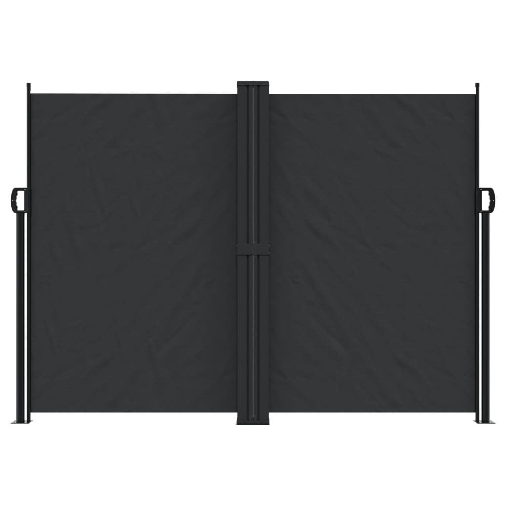 Toldo lateral retrátil 180x600 cm preto