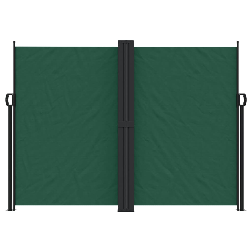 Toldo lateral retrátil 180x600 cm verde-escuro