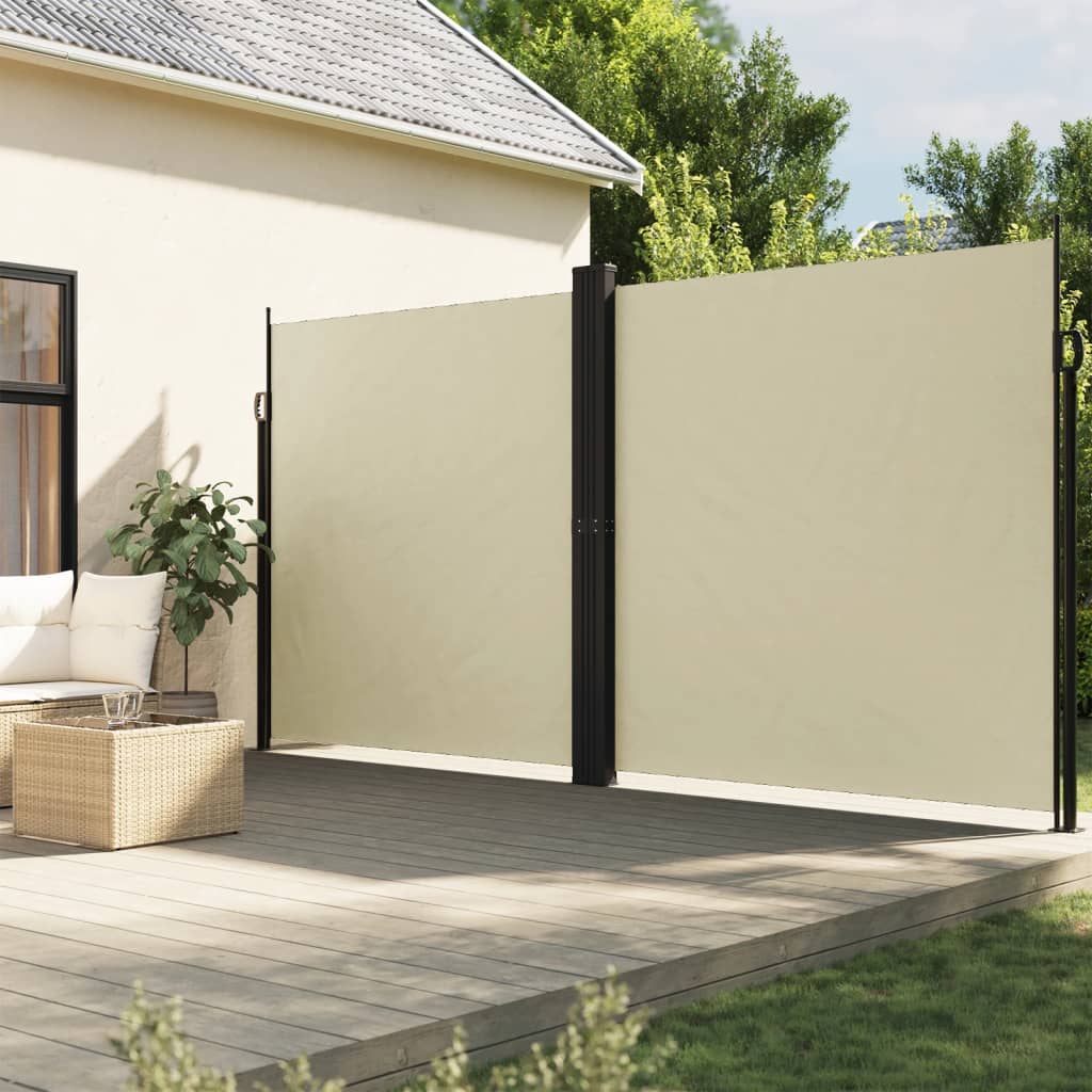 Toldo lateral retrátil 200x600 cm cor creme