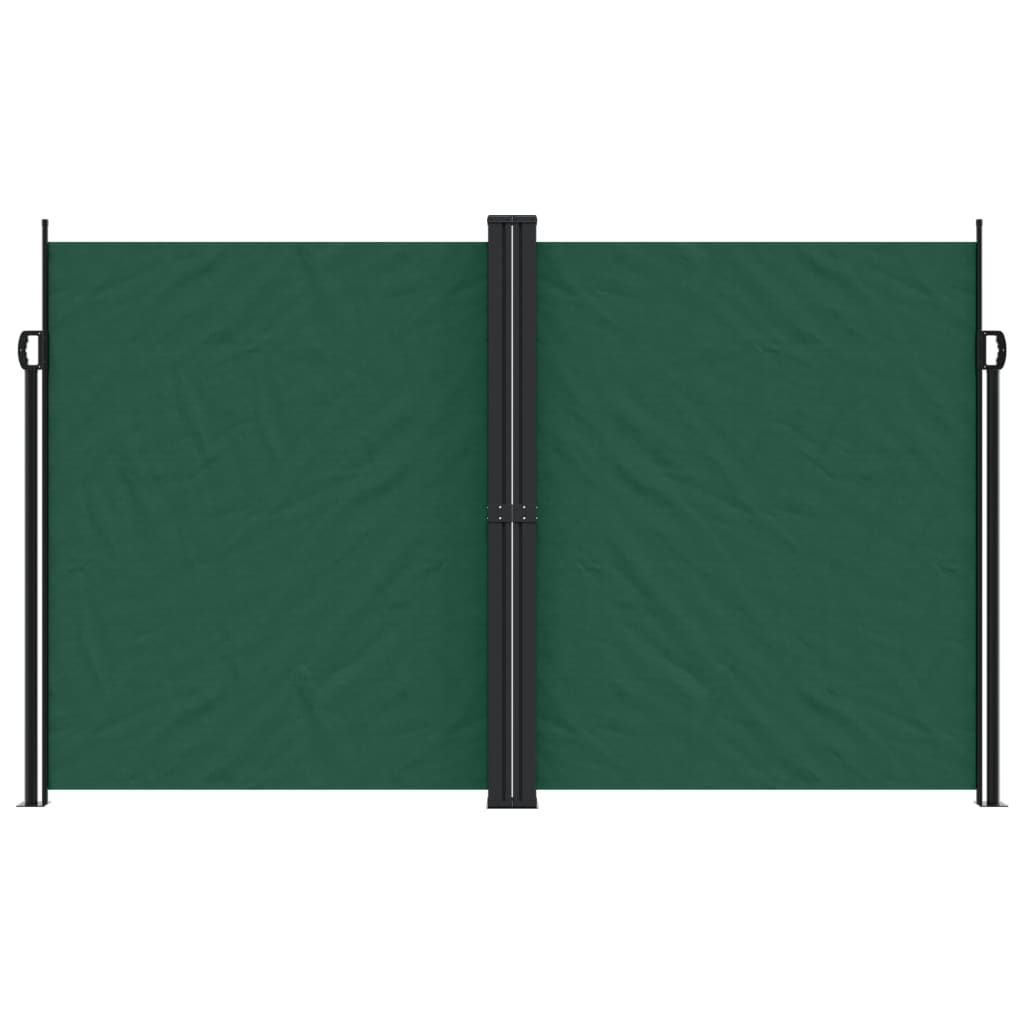 Toldo lateral retrátil 200x600 cm verde-escuro