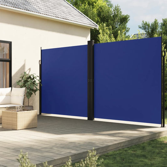 Toldo lateral retrátil 220x600 cm azul