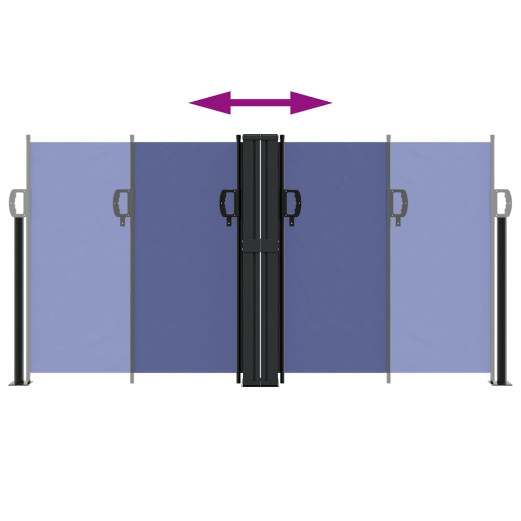 Toldo lateral retrátil 120x1000 cm azul