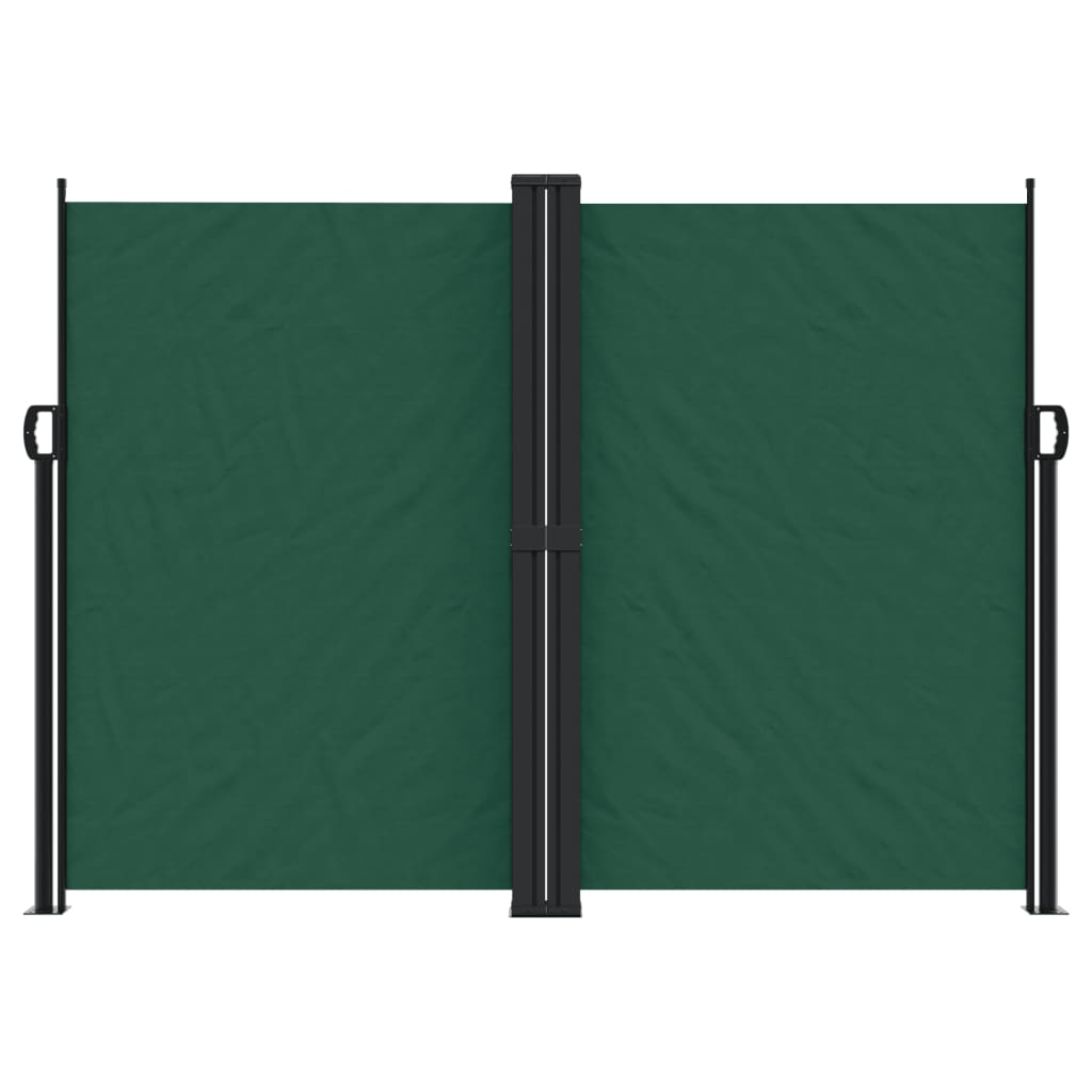 Toldo lateral retrátil 180x1000 cm verde-escuro