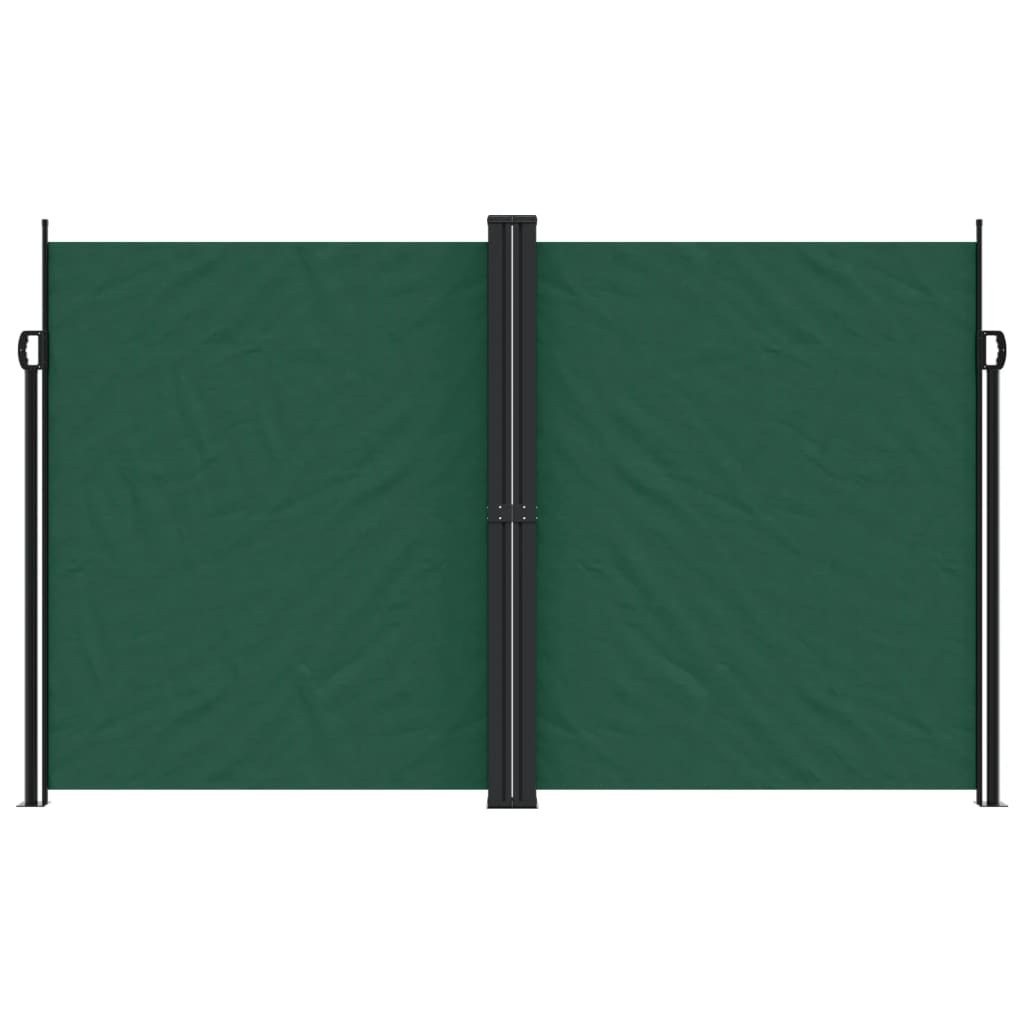 Toldo lateral retrátil 200x1000 cm verde-escuro