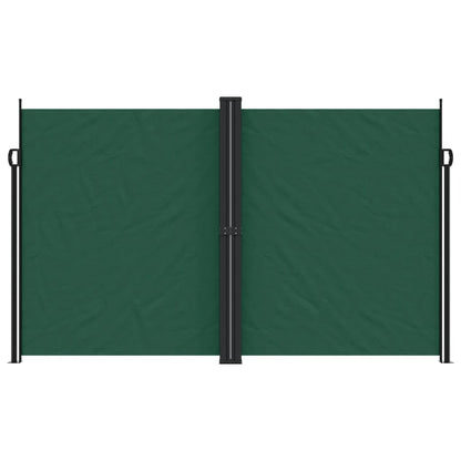 Toldo lateral retrátil 200x1000 cm verde-escuro