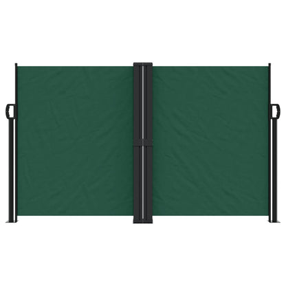 Toldo lateral retrátil 140x1200 cm verde-escuro