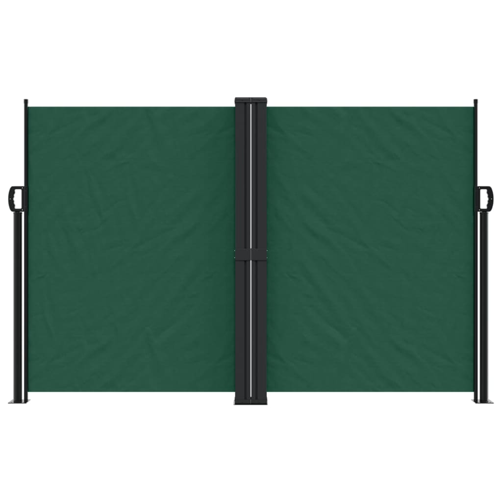 Toldo lateral retrátil 160x1200 cm verde-escuro