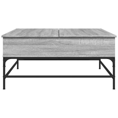 Mesa de centro 95x95x45 cm derivados madeira/metal cinza sonoma