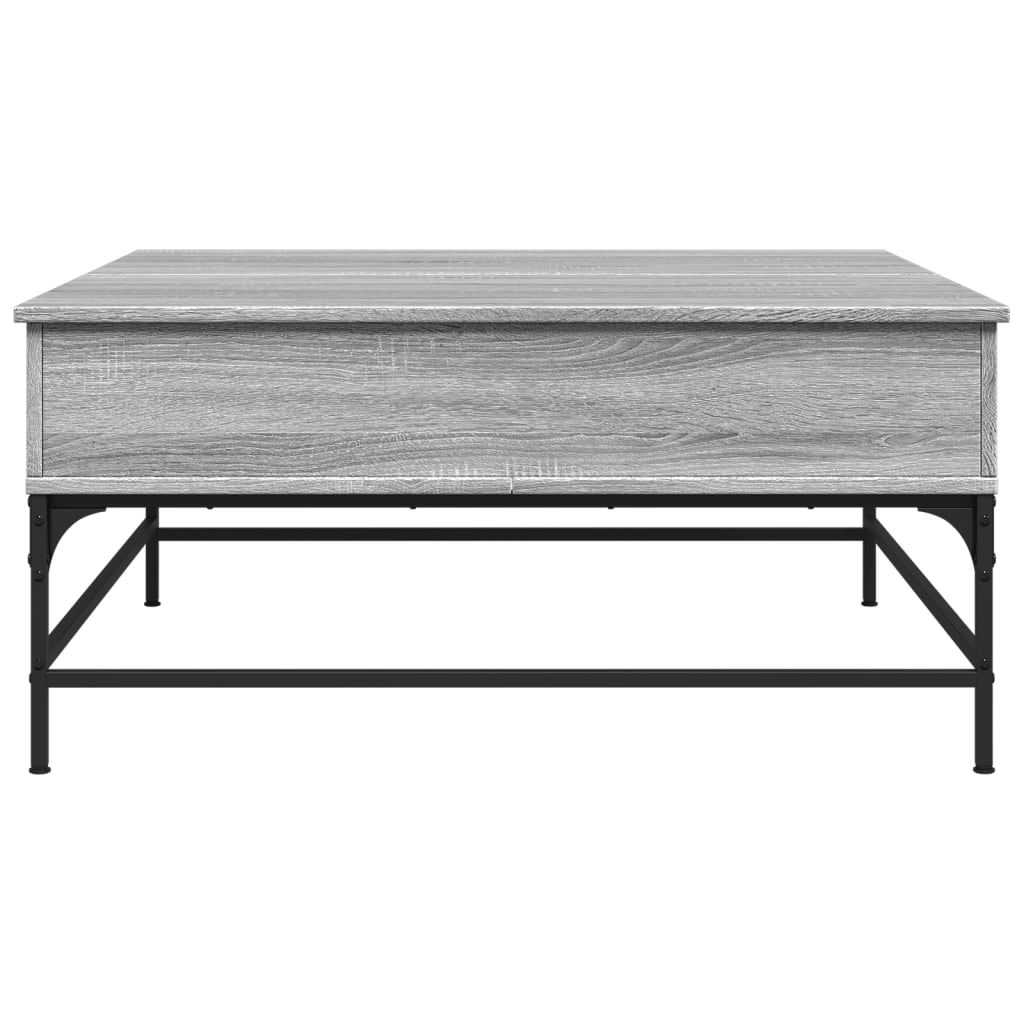 Mesa de centro 95x95x45 cm derivados madeira/metal cinza sonoma