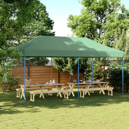 Tenda para festas pop-up dobrável 580x292x315 cm verde