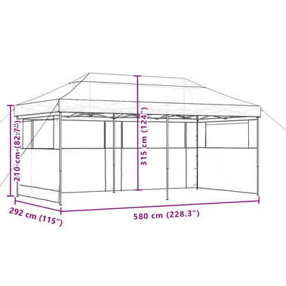 Tenda p/ festas pop-up dobrável com 3 paredes laterais verde