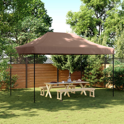 Tenda para festas pop-up dobrável 440x292x315 cm castanho