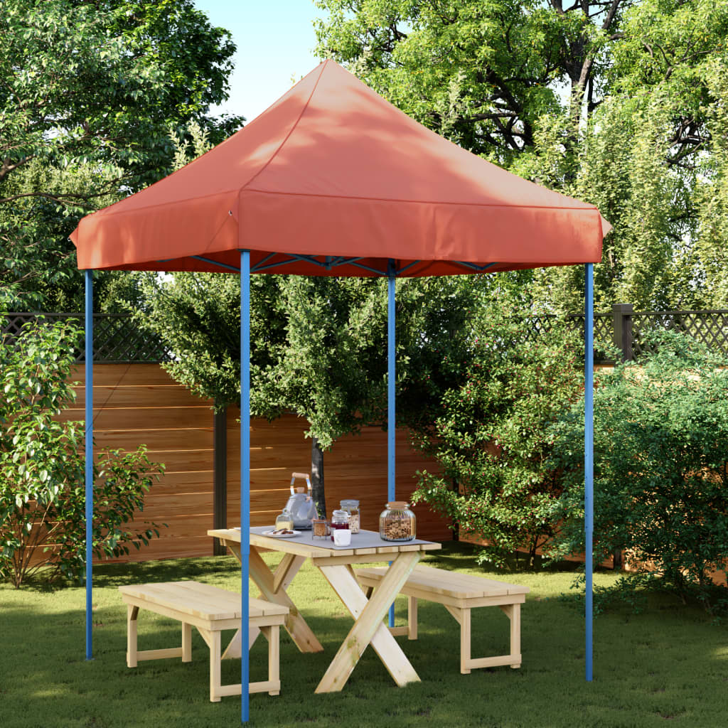 Tenda para festas pop-up dobrável 200x200x306 terracotta