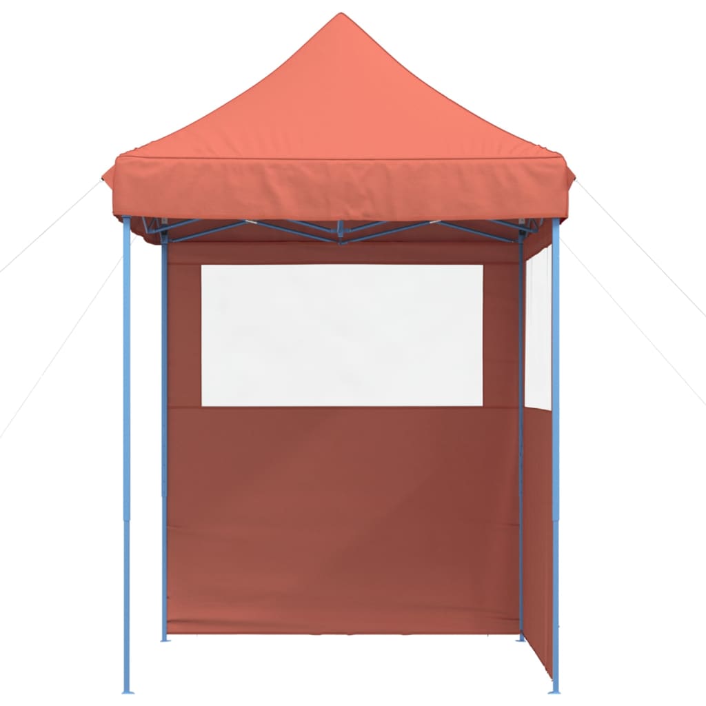 Tenda p/ festas pop-up dobrável 2 paredes laterais terracotta