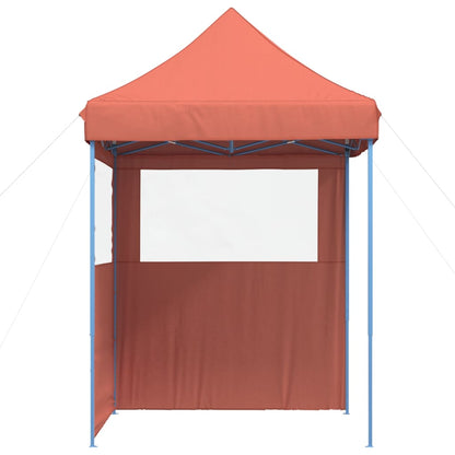 Tenda p/ festas pop-up dobrável 2 paredes laterais terracotta