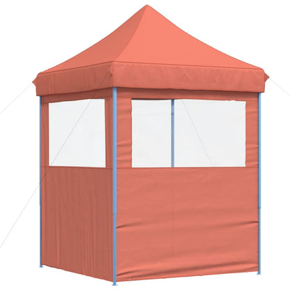 Tenda p/ festas pop-up dobrável 2 paredes laterais terracotta