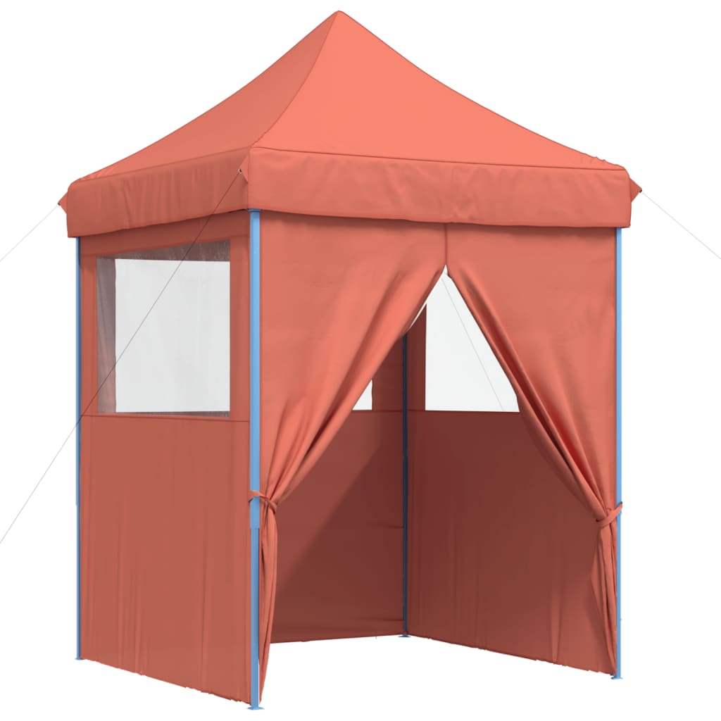 Tenda p/ festas pop-up dobrável 4 paredes laterais terracotta