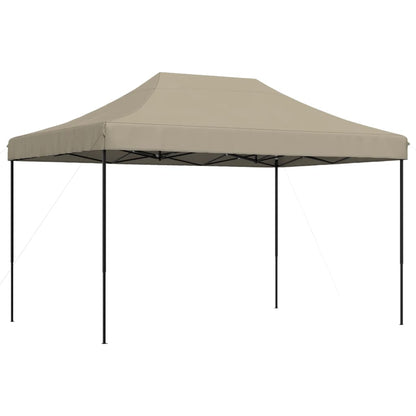 Tenda p/ festas pop-up dobrável 410x279x315cm cinza-acastanhado