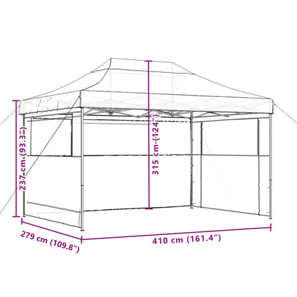 Tenda p/ festas pop-up dobrável com 3 paredes laterais verde