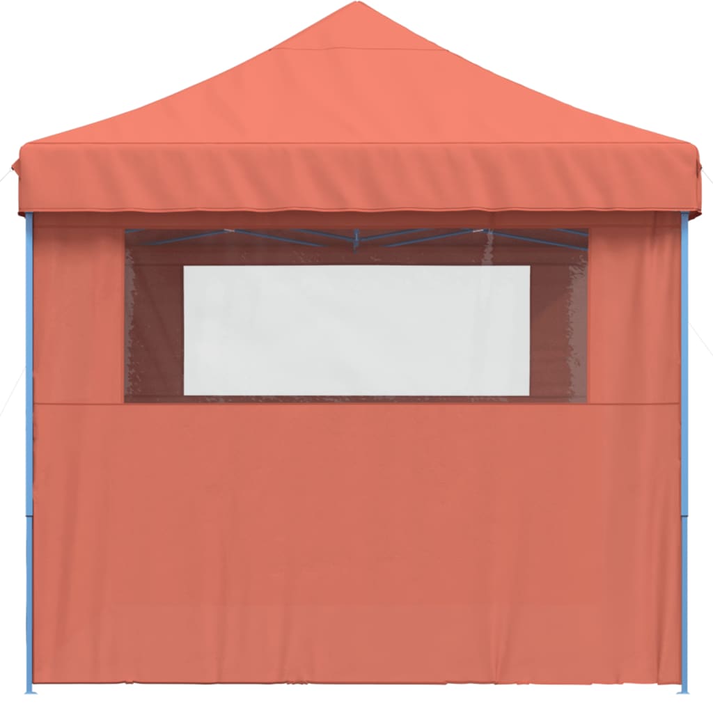 Tenda p/ festas pop-up dobrável 3 paredes laterais terracotta