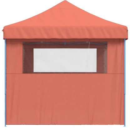 Tenda p/ festas pop-up dobrável 3 paredes laterais terracotta