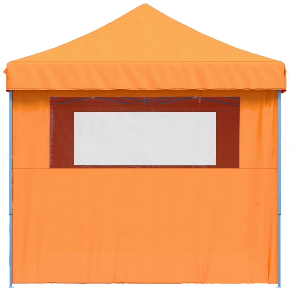 Tenda para festas pop-up dobrável c/ 4 paredes laterais laranja