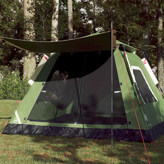 Tenda de campismo cúpula para 5 pessoas libertação rápida verde