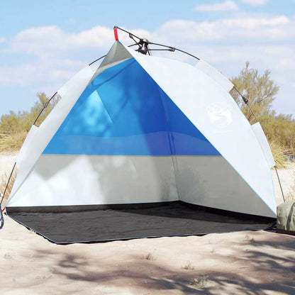 Tenda praia libertação rápida impermeável azul ciano