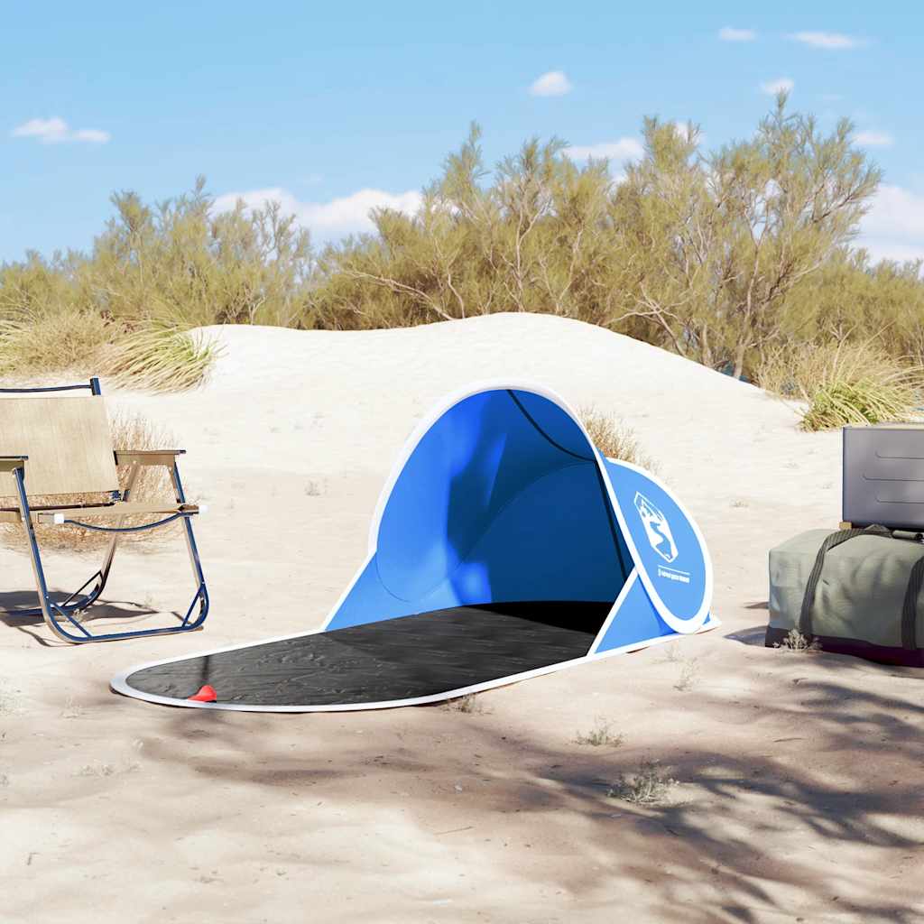 Tenda de praia pop-up impermeável azul ciano