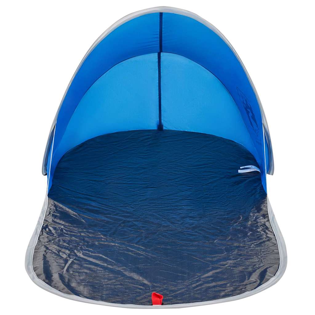 Tenda de praia pop-up impermeável azul ciano