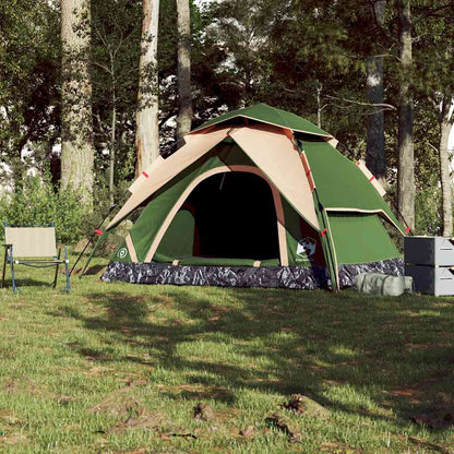 Tenda de campismo cúpula para 5 pessoas libertação rápida verde