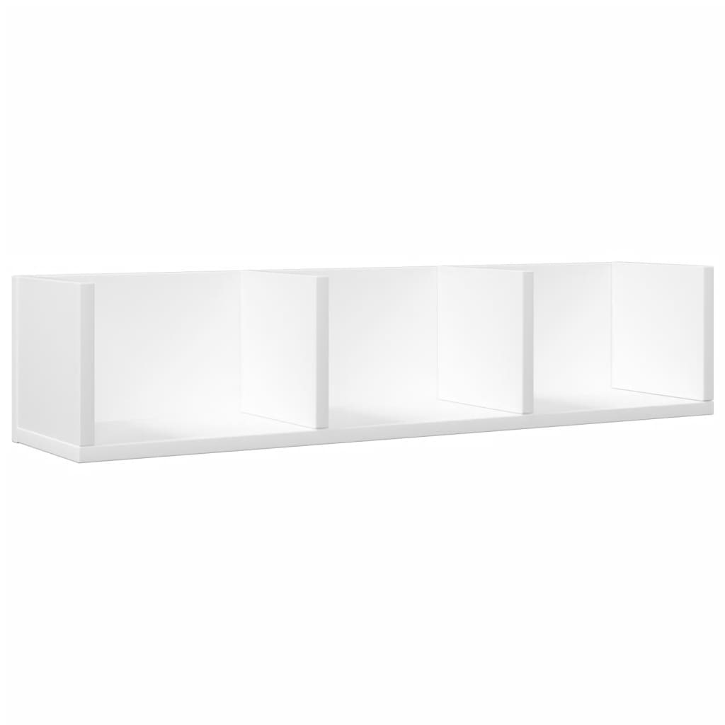 Armários de parede 2 pcs 75x18x16,5 cm derivados madeira branco