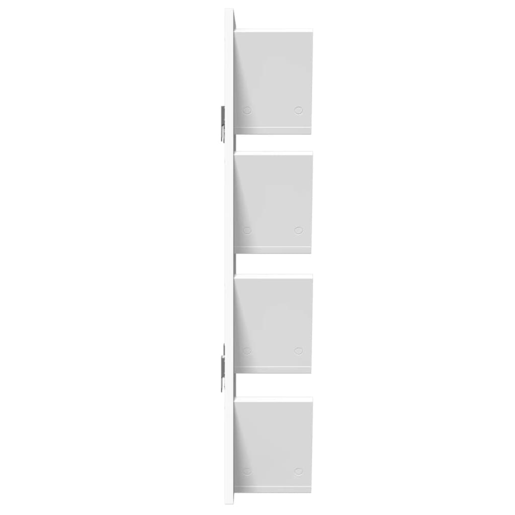 Estante de parede com 4 prateleiras 33x16x90 cm branco