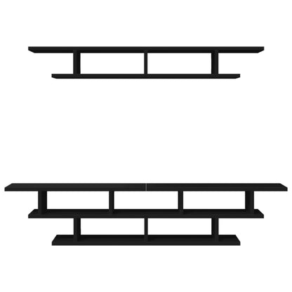 Móveis de parede para TV derivados de madeira preto
