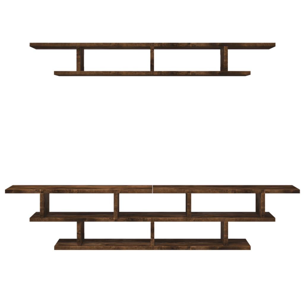 Móveis de parede para TV derivados madeira carvalho fumado