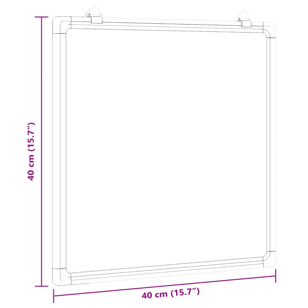 Quadro branco magnético 40x40x1,7 cm alumínio