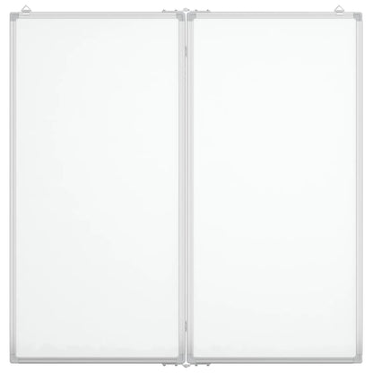 Quadro branco magnético dobrável 80x80x1,7 cm alumínio